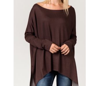 NWT Adora Dolman Sleeve Top Brown